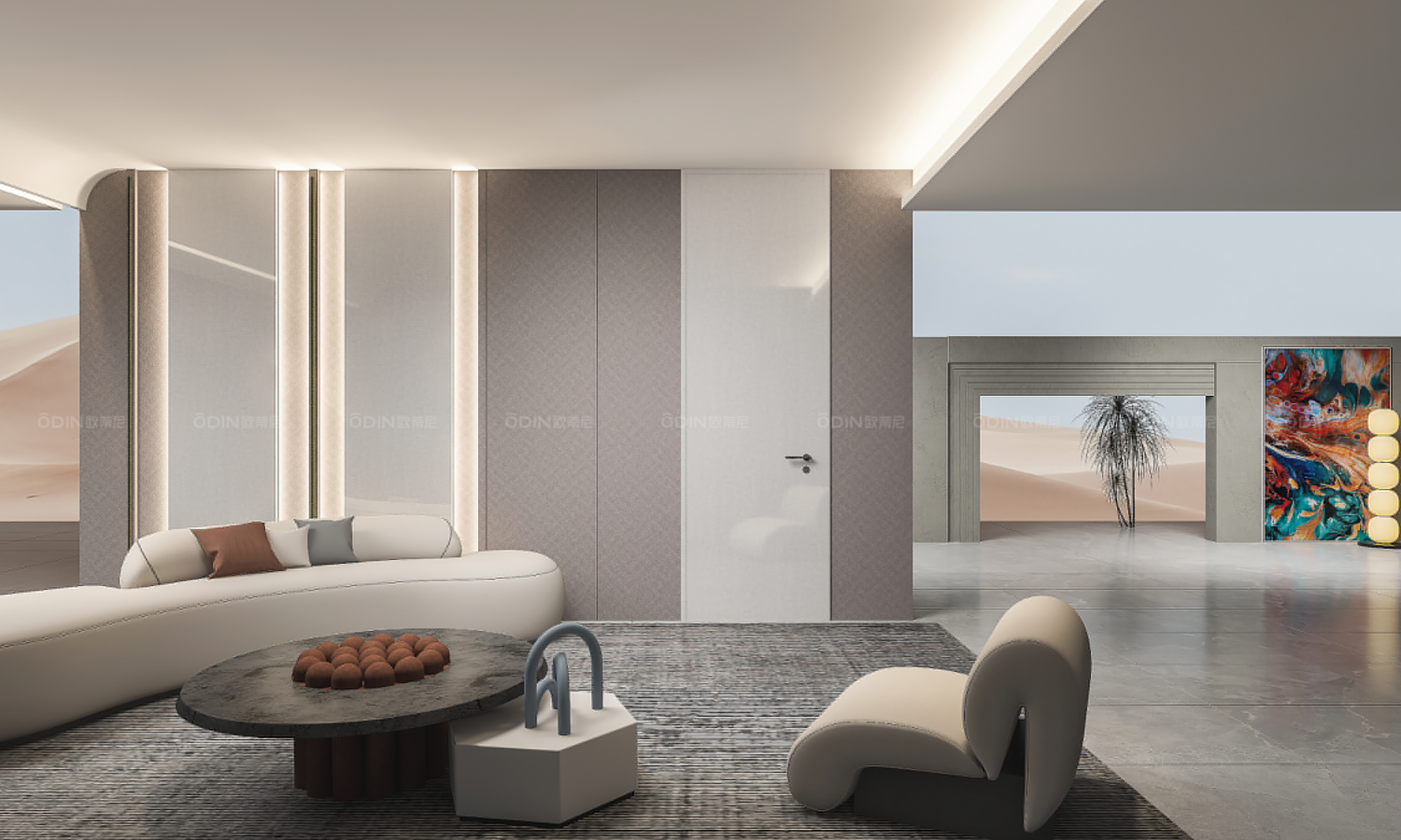 無際沙發(fā)背景墻