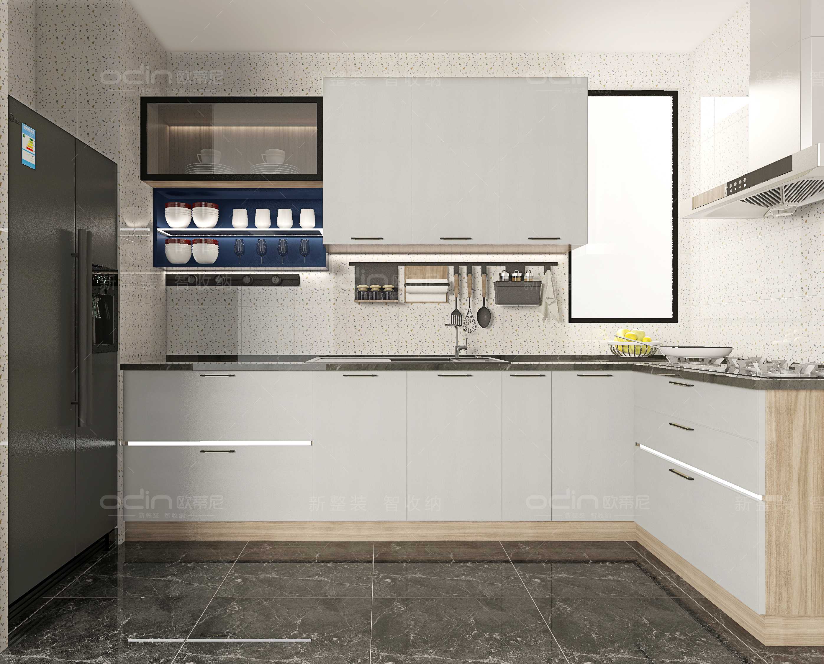 寇時尚現(xiàn)代裝修風(fēng)格全屋定制櫥柜3